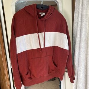Abound Women’s Rust Red and White Hoodie